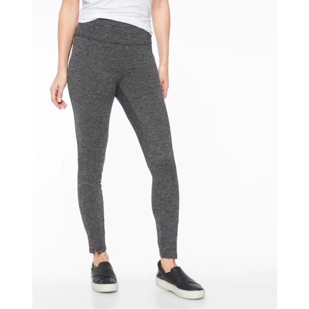 Athleta Herringbone Mercer Tight Size Medium Travel Commute Casual High Rise